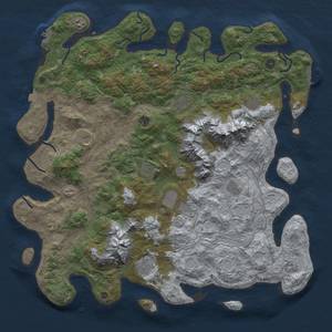 Thumbnail Rust Map: Procedural Map, Size: 5000, Seed: 845330356, 19 Monuments