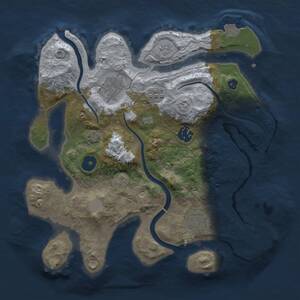 Thumbnail Rust Map: Procedural Map, Size: 3000, Seed: 995748035, 9 Monuments