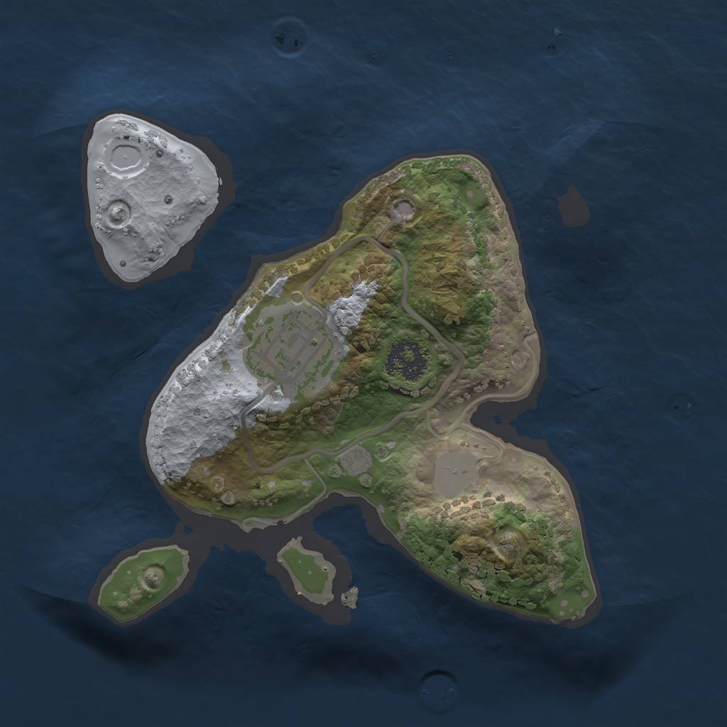 Rust Map: Procedural Map, Size: 1800, Seed: 326561438, 4 Monuments