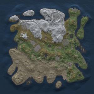 Thumbnail Rust Map: Procedural Map, Size: 3500, Seed: 665411832, 16 Monuments