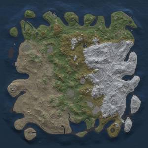 Thumbnail Rust Map: Procedural Map, Size: 4500, Seed: 9991234, 19 Monuments