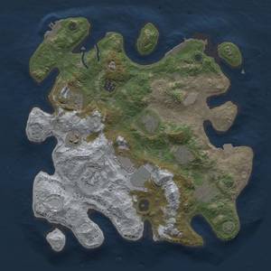 Thumbnail Rust Map: Procedural Map, Size: 3500, Seed: 259951026, 17 Monuments