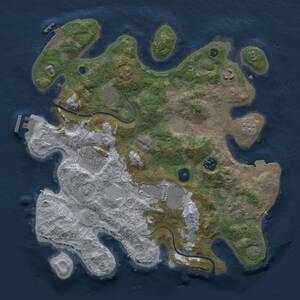 Thumbnail Rust Map: Procedural Map, Size: 3500, Seed: 259951026, 13 Monuments
