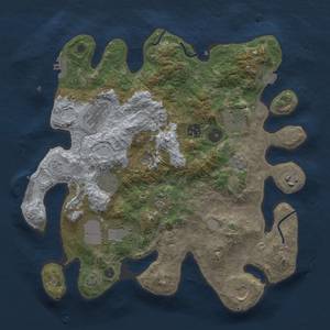 Thumbnail Rust Map: Procedural Map, Size: 3500, Seed: 1547789425, 17 Monuments