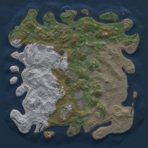 Thumbnail Rust Map: Procedural Map, Size: 4500, Seed: 1999215882, 19 Monuments