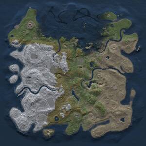 Thumbnail Rust Map: Procedural Map, Size: 4500, Seed: 1999215882, 16 Monuments