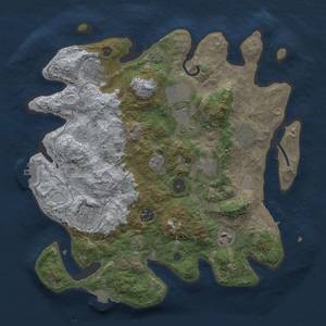 Thumbnail Rust Map: Procedural Map, Size: 3500, Seed: 159863239, 16 Monuments