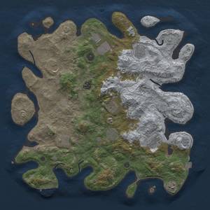 Thumbnail Rust Map: Procedural Map, Size: 4000, Seed: 1279, 17 Monuments