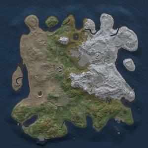 Thumbnail Rust Map: Procedural Map, Size: 3500, Seed: 990287, 15 Monuments