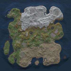 Thumbnail Rust Map: Procedural Map, Size: 3600, Seed: 103, 18 Monuments