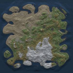 Thumbnail Rust Map: Procedural Map, Size: 4500, Seed: 2774, 19 Monuments