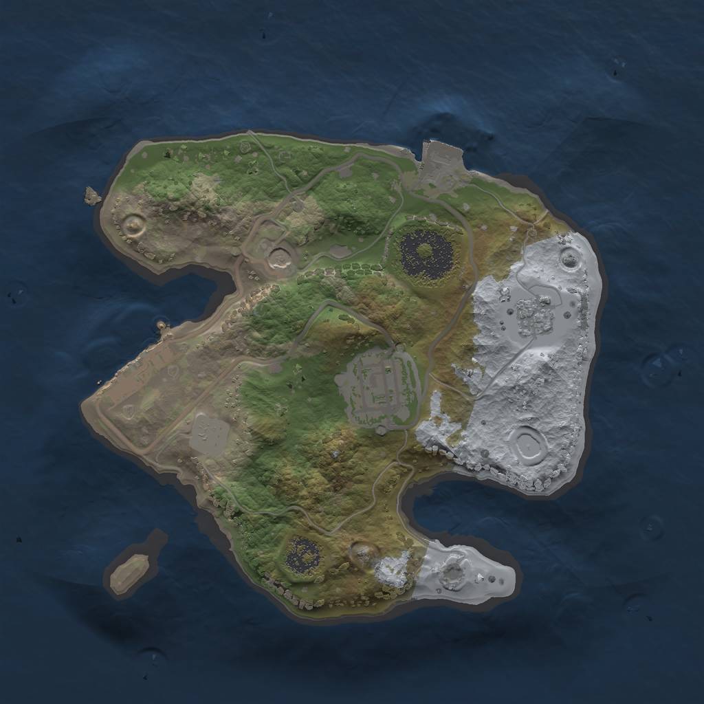 Rust Map: Procedural Map, Size: 2000, Seed: 873868508, 7 Monuments