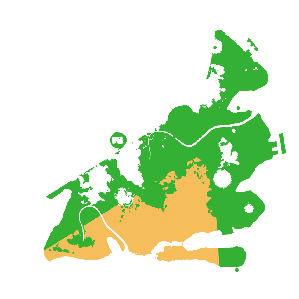 Biome Rust Map: Procedural Map, Size: 3000, Seed: 2079376764