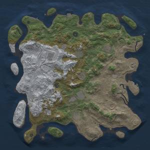 Thumbnail Rust Map: Procedural Map, Size: 4500, Seed: 1354901775, 19 Monuments