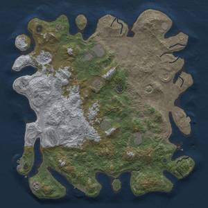 Thumbnail Rust Map: Procedural Map, Size: 4500, Seed: 528761824, 19 Monuments