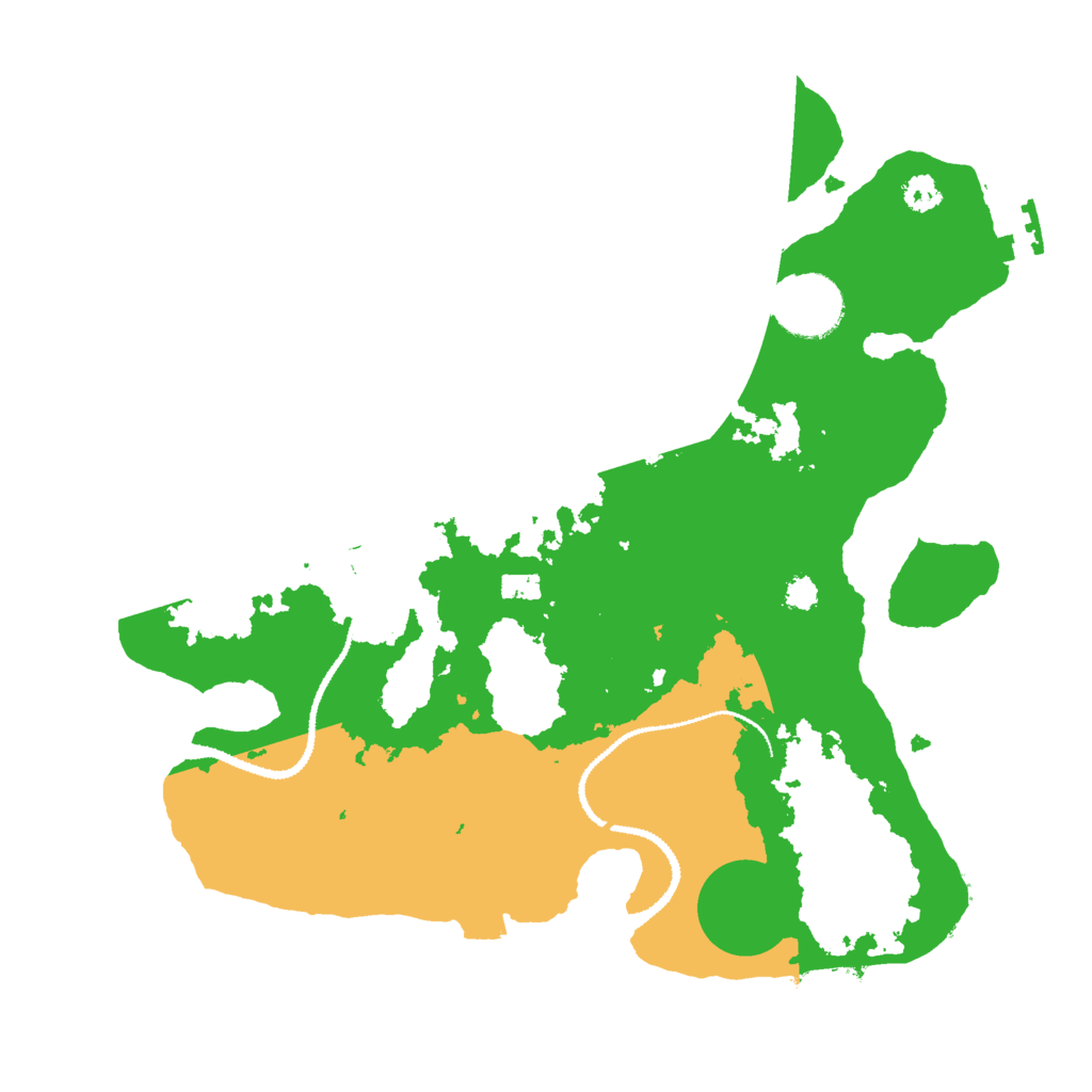 Biome Rust Map: Procedural Map, Size: 3000, Seed: 198765432