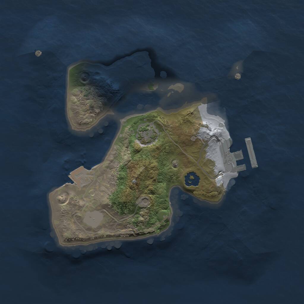 Rust Map: Procedural Map, Size: 2000, Seed: 1514507135, 3 Monuments