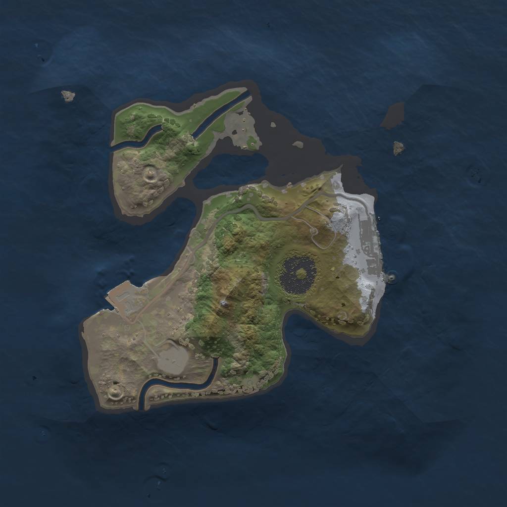 Rust Map: Procedural Map, Size: 2000, Seed: 1514507135, 4 Monuments