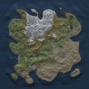 Thumbnail Rust Map: Procedural Map, Size: 3500, Seed: 1055458708, 16 Monuments