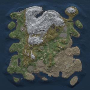 Thumbnail Rust Map: Procedural Map, Size: 3500, Seed: 1395303598, 16 Monuments