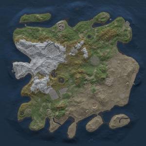 Thumbnail Rust Map: Procedural Map, Size: 3600, Seed: 2591399, 16 Monuments
