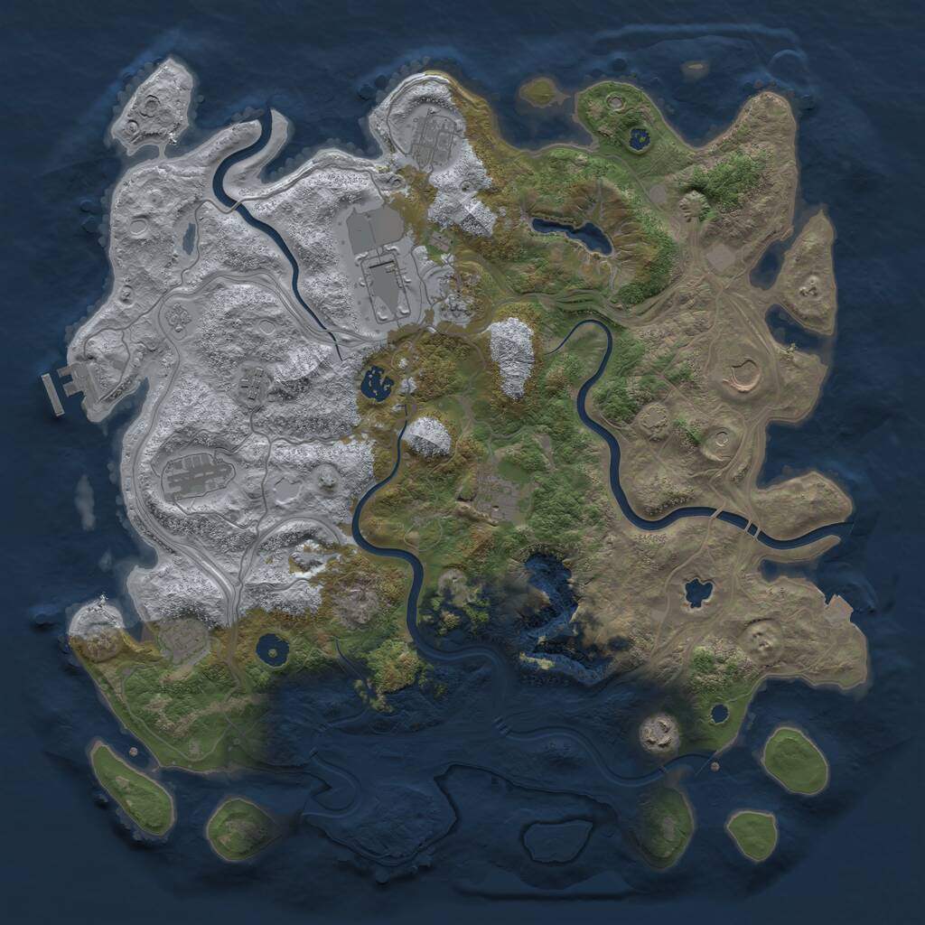 Rust Map: Procedural Map, Size: 4300, Seed: 91769600, 15 Monuments