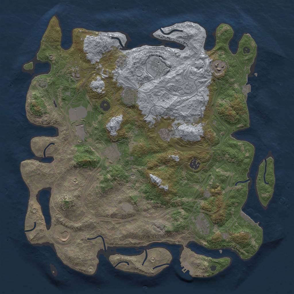 Rust Map: Procedural Map, Size: 4250, Seed: 79912876, 19 Monuments