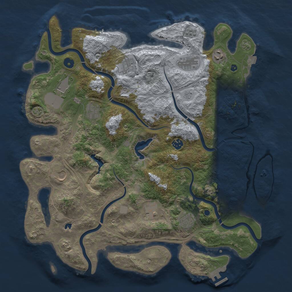 Rust Map: Procedural Map, Size: 4250, Seed: 79912876, 15 Monuments