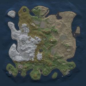 Thumbnail Rust Map: Procedural Map, Size: 3500, Seed: 37148532, 17 Monuments