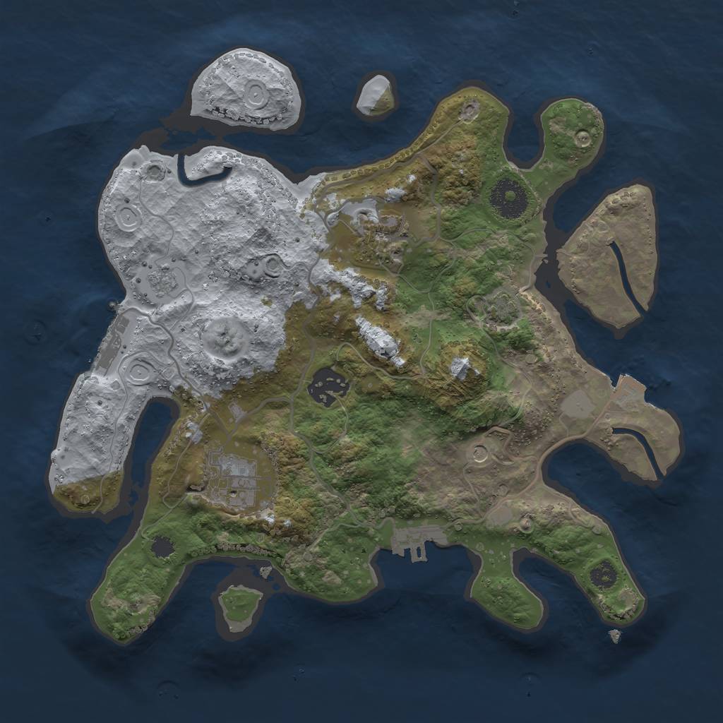 Rust Map: Procedural Map, Size: 2850, Seed: 495451358, 11 Monuments