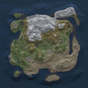 Thumbnail Rust Map: Procedural Map, Size: 3000, Seed: 1841694670, 13 Monuments
