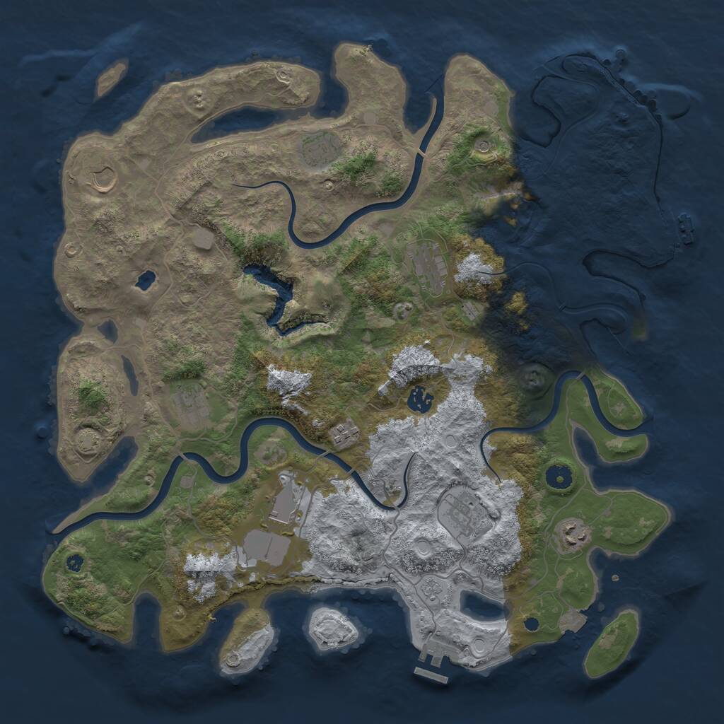 Rust Map: Procedural Map, Size: 4225, Seed: 64267, 15 Monuments