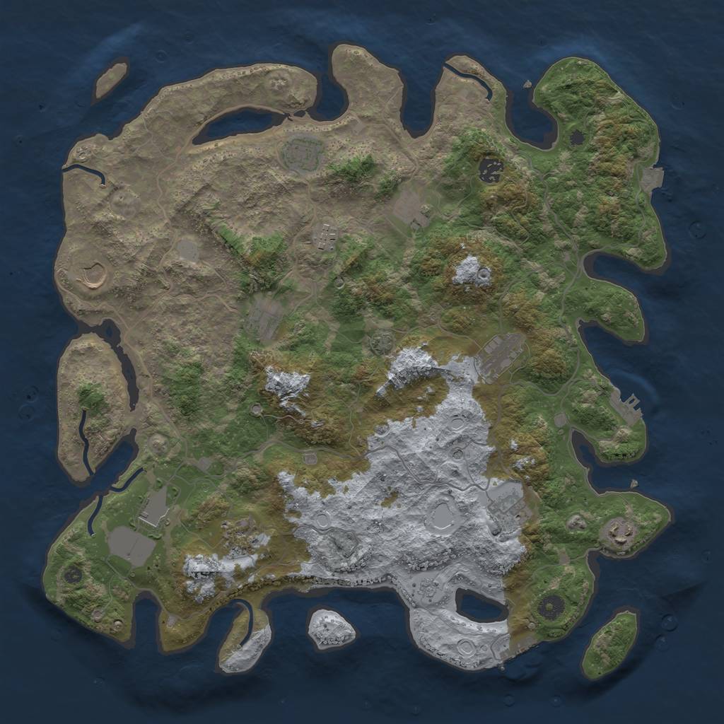 Rust Map: Procedural Map, Size: 4245, Seed: 64267, 19 Monuments
