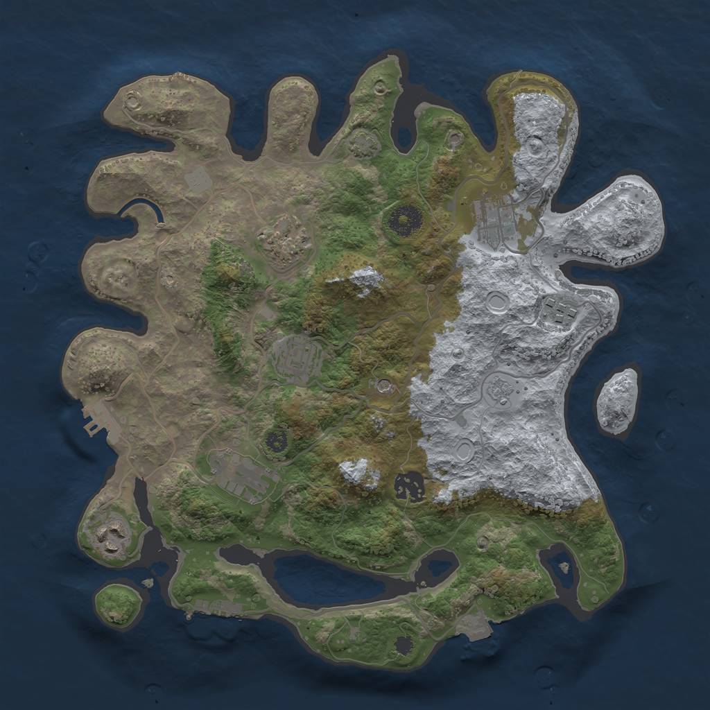 Rust Map: Procedural Map, Size: 3300, Seed: 67332112, 15 Monuments
