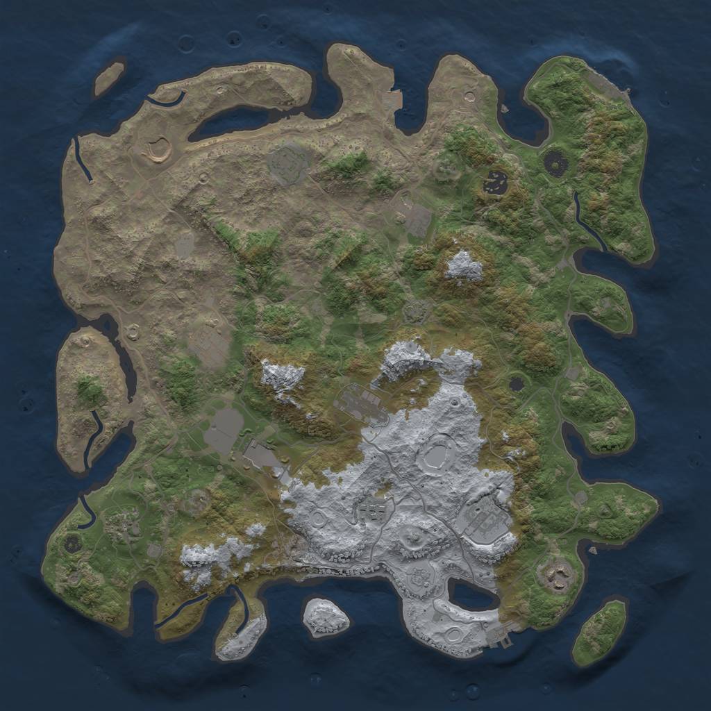 Rust Map: Procedural Map, Size: 4240, Seed: 64267, 19 Monuments