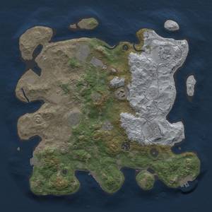 Thumbnail Rust Map: Procedural Map, Size: 3500, Seed: 2710199, 16 Monuments