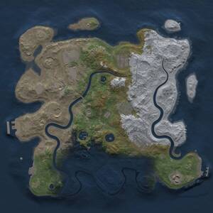 Thumbnail Rust Map: Procedural Map, Size: 3500, Seed: 2710199, 14 Monuments