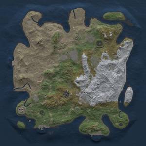 Thumbnail Rust Map: Procedural Map, Size: 3700, Seed: 1130541822, 17 Monuments