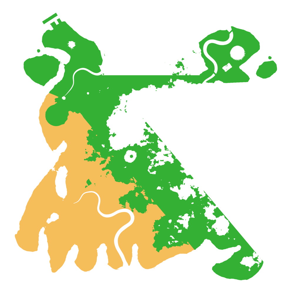 Biome Rust Map: Procedural Map, Size: 3700, Seed: 208606