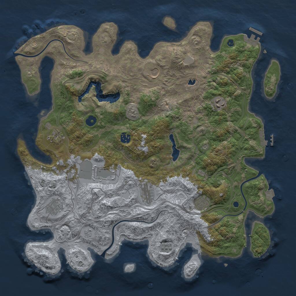 Rust Map: Procedural Map, Size: 4250, Seed: 780981825, 15 Monuments