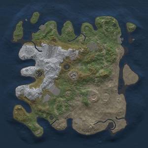 Thumbnail Rust Map: Procedural Map, Size: 3500, Seed: 2086620722, 14 Monuments