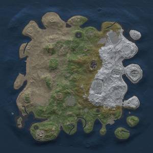 Thumbnail Rust Map: Procedural Map, Size: 3500, Seed: 1235036093, 15 Monuments