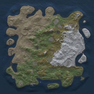 Thumbnail Rust Map: Procedural Map, Size: 4500, Seed: 1898139322, 19 Monuments