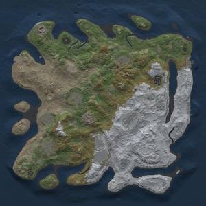 Thumbnail Rust Map: Procedural Map, Size: 3900, Seed: 38043904, 17 Monuments