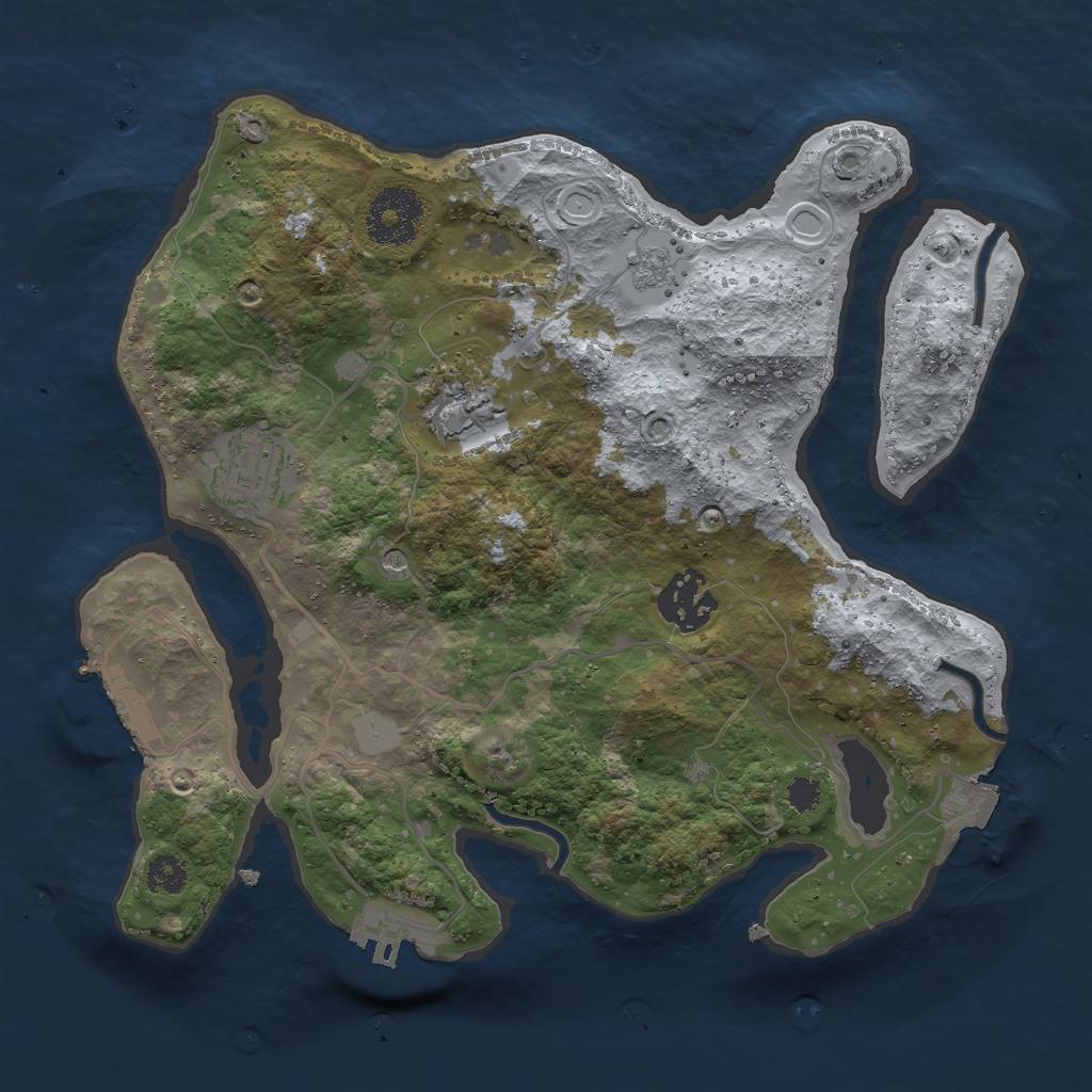 Rust Map: Procedural Map, Size: 2800, Seed: 776, 10 Monuments