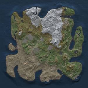 Thumbnail Rust Map: Procedural Map, Size: 3500, Seed: 1291590194, 16 Monuments