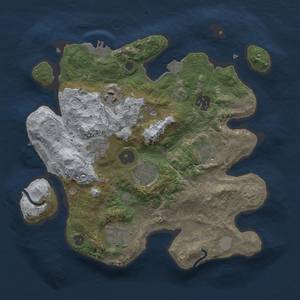 Thumbnail Rust Map: Procedural Map, Size: 3000, Seed: 96075099, 14 Monuments