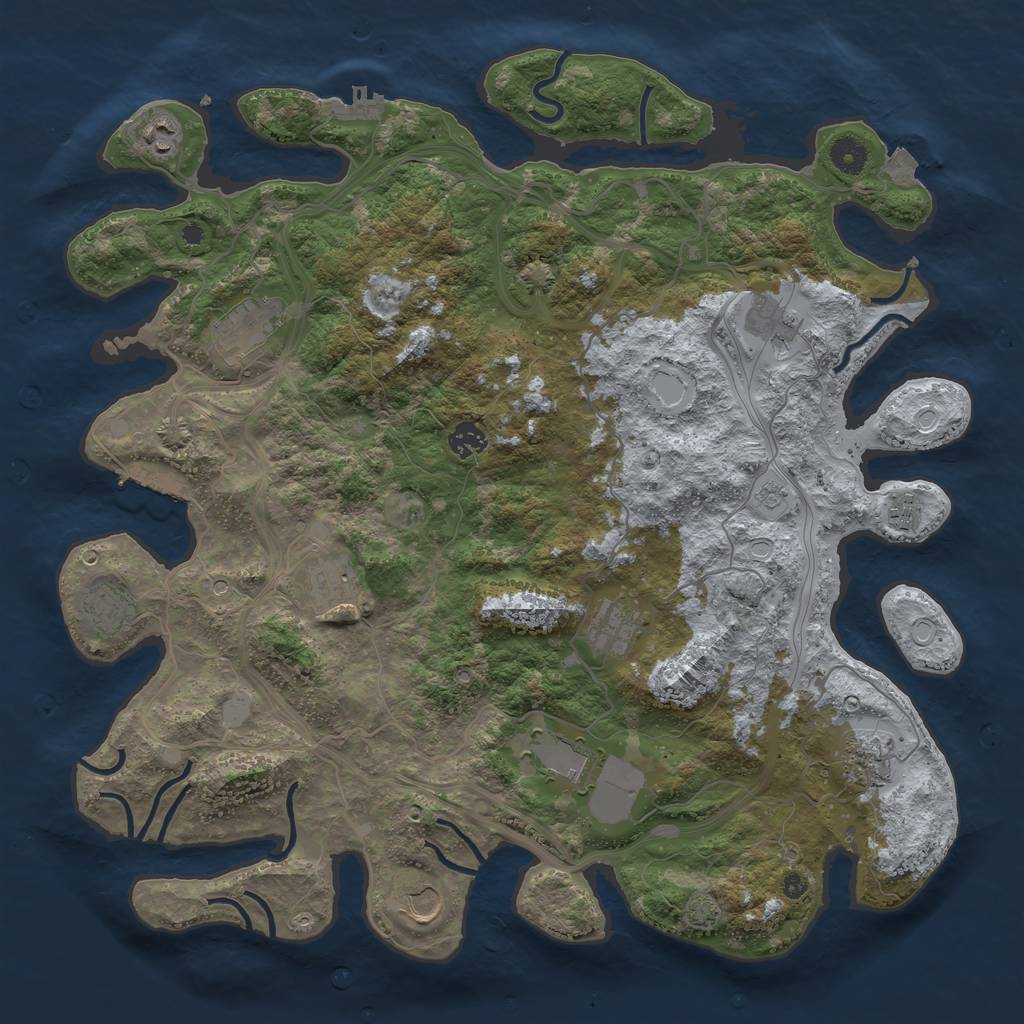 Rust Map: Procedural Map, Size: 4250, Seed: 78626855, 19 Monuments