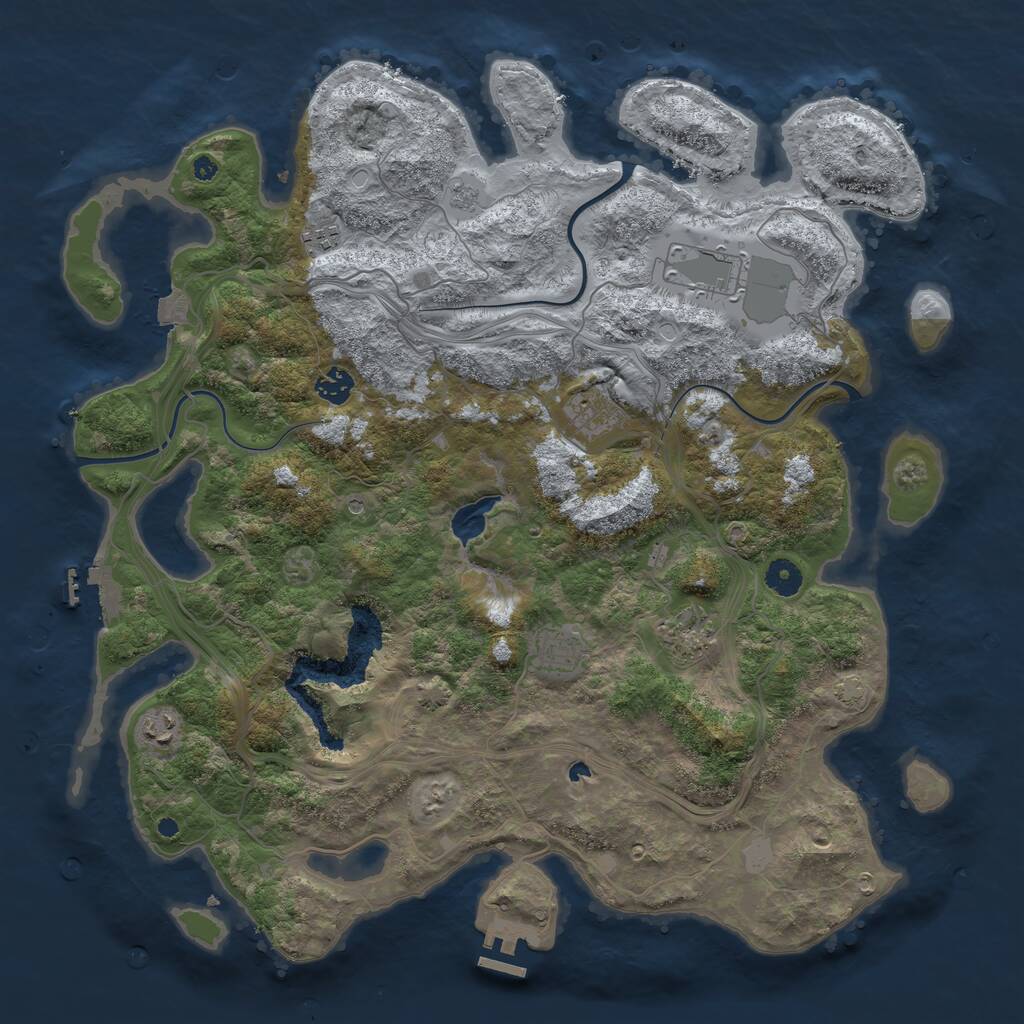 Rust Map: Procedural Map, Size: 4250, Seed: 559964707, 13 Monuments