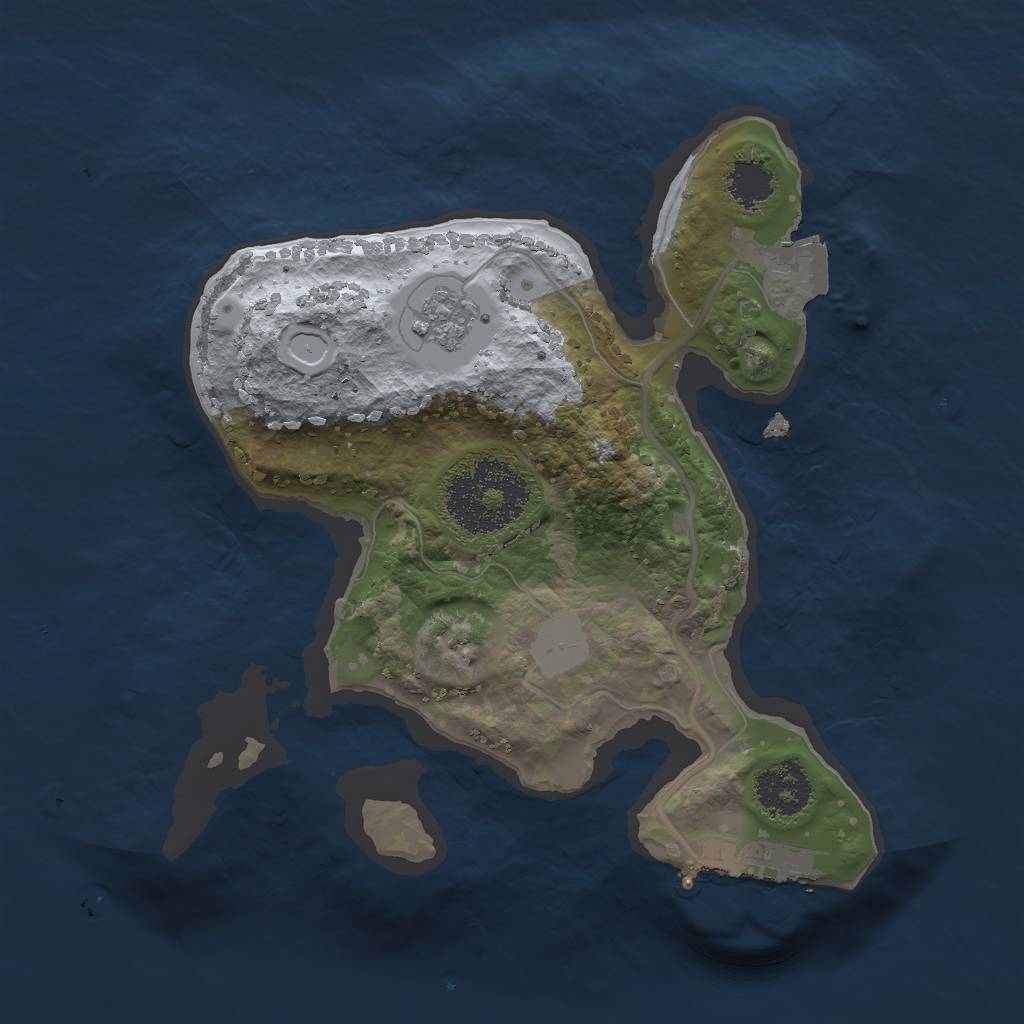 Rust Map: Procedural Map, Size: 2000, Seed: 29798438, 5 Monuments